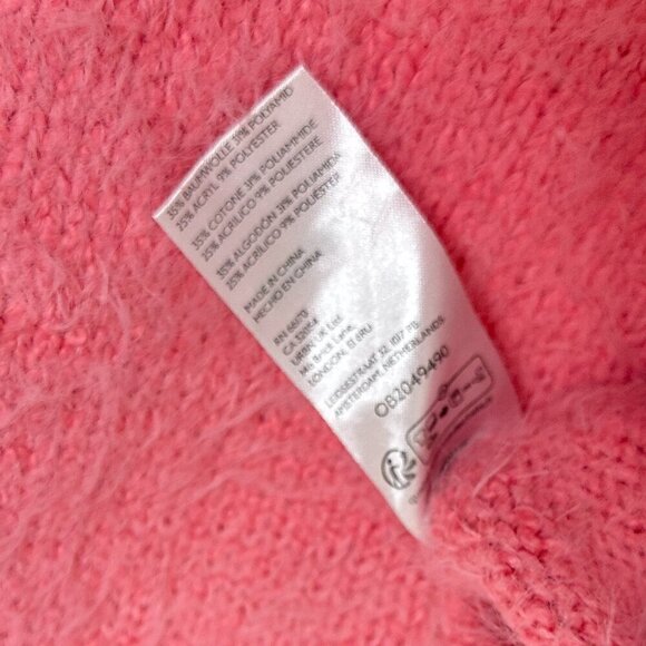 FREE PEOPLE Winter Blooms Appliqué Short Sleeve Sweater in Quartz Pink Combo - Picture 7 of 7